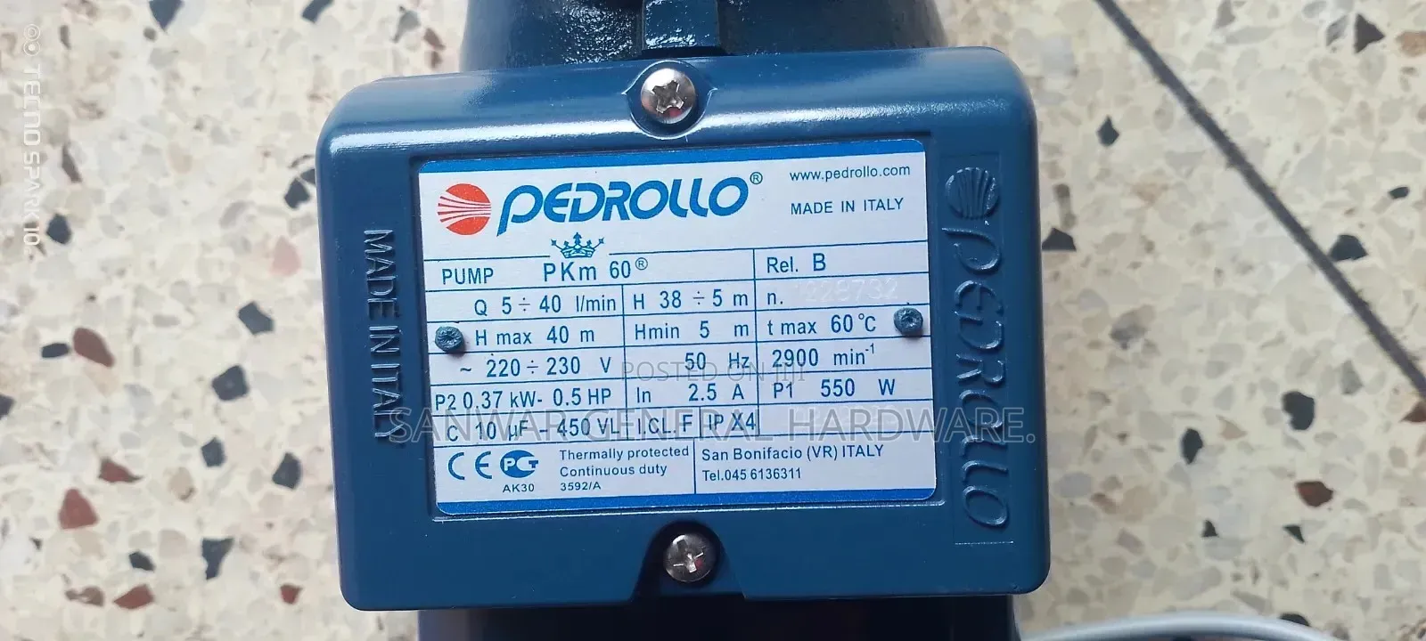 Automatic Pump Controller and Pedrollo Surface Pump(0.5hp)