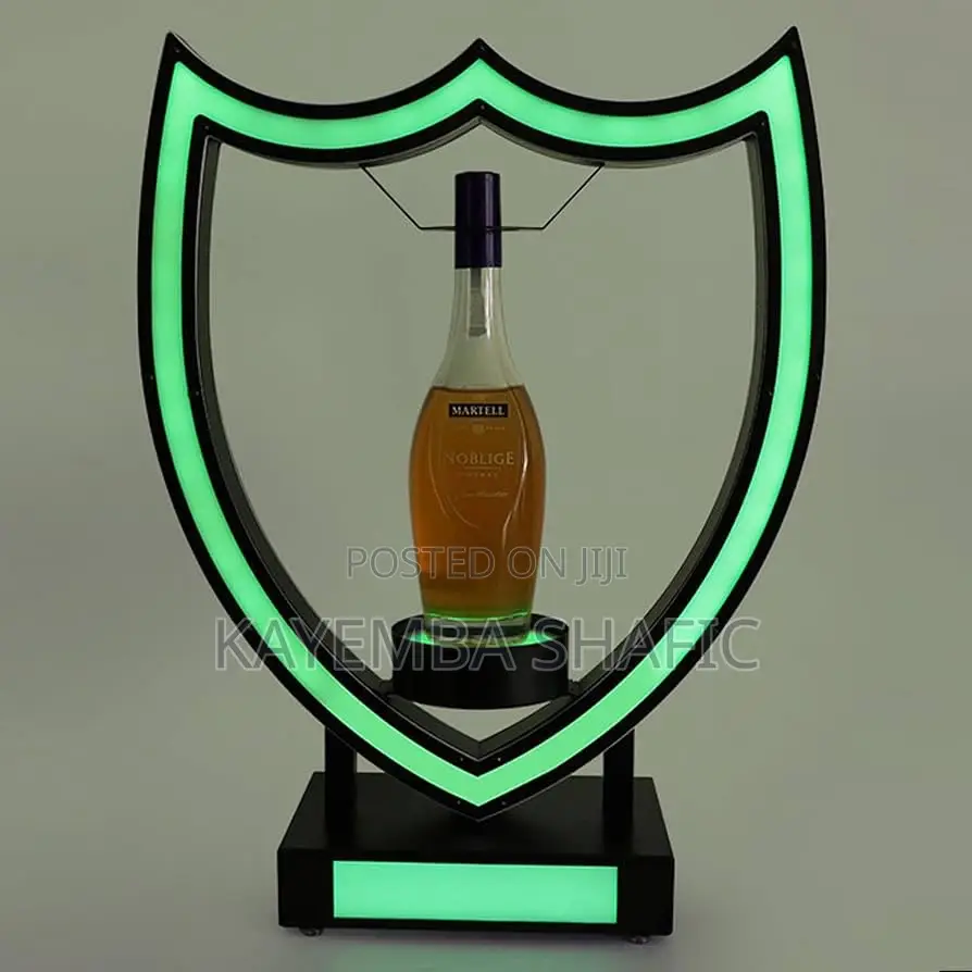 LED Lighted Liquor Bottle Display Shelf Champagne Wine Rack Glorifier