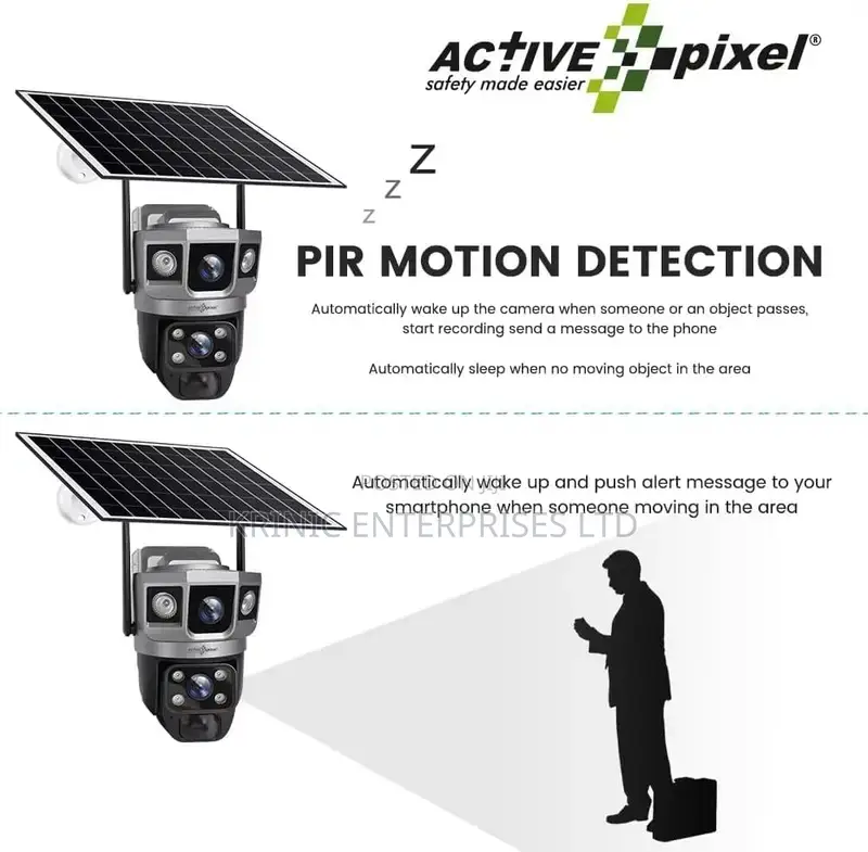 V380 Solar Powered Dual-Lens Smart Net Camera