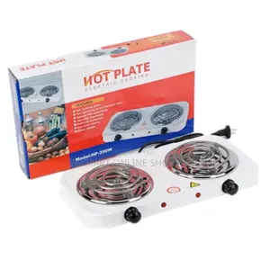 Portable Double Burner Electric Coil Hot Plate - 2000W Fast Cooking
