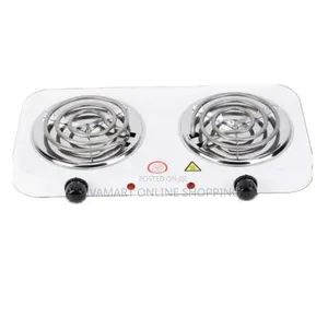 Portable Double Burner Electric Coil Hot Plate - 2000W Fast Cooking