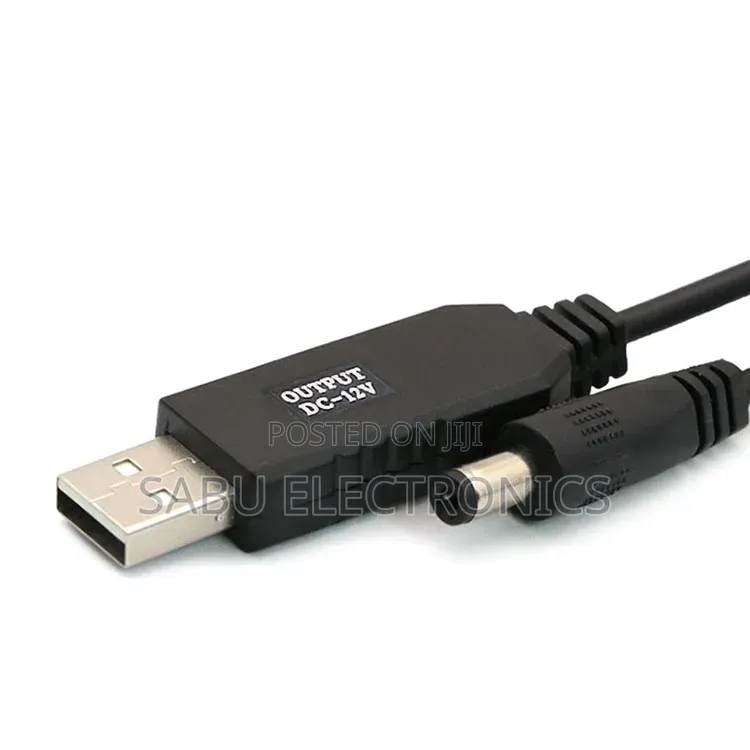 USB 5V to 12V DC StepUp Power Cable –Router Power Adapter