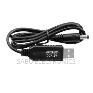 USB 5V to 12V DC StepUp Power Cable –Router Power Adapter