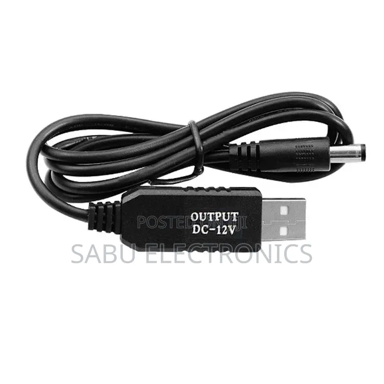 USB 5V to 12V DC StepUp Power Cable –Router Power Adapter
