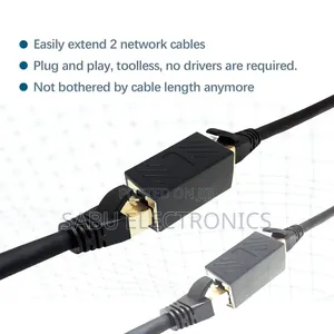 RJ45 Ethernet Cable Coupler Female –CAT6 Network Cable Extender