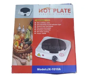 Portable Single Solid Electric Hot Plate (1000W) - Fast Cooking