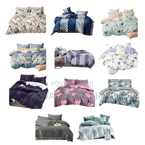 4Pc Duvets, Quilt Cover Set-(1 Duvet, 1 Sheet 2 Pillow Covers)