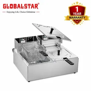 Globalstar Commercial 6L+6L Double Stainless Steel Deep Fryer GS-82A