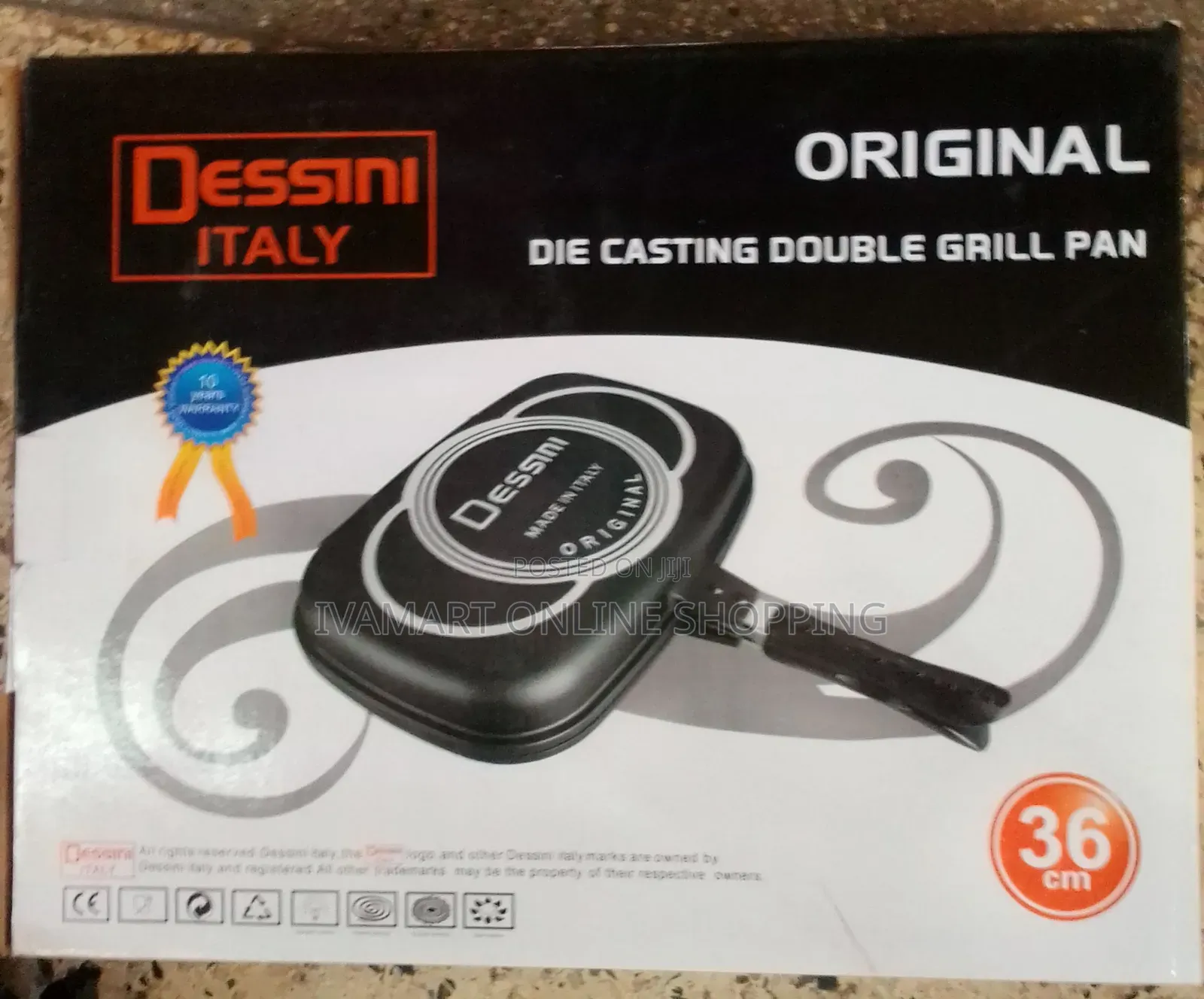 Dessini Double-Sided Grill Pan ( 36cm ) – Made in Italy