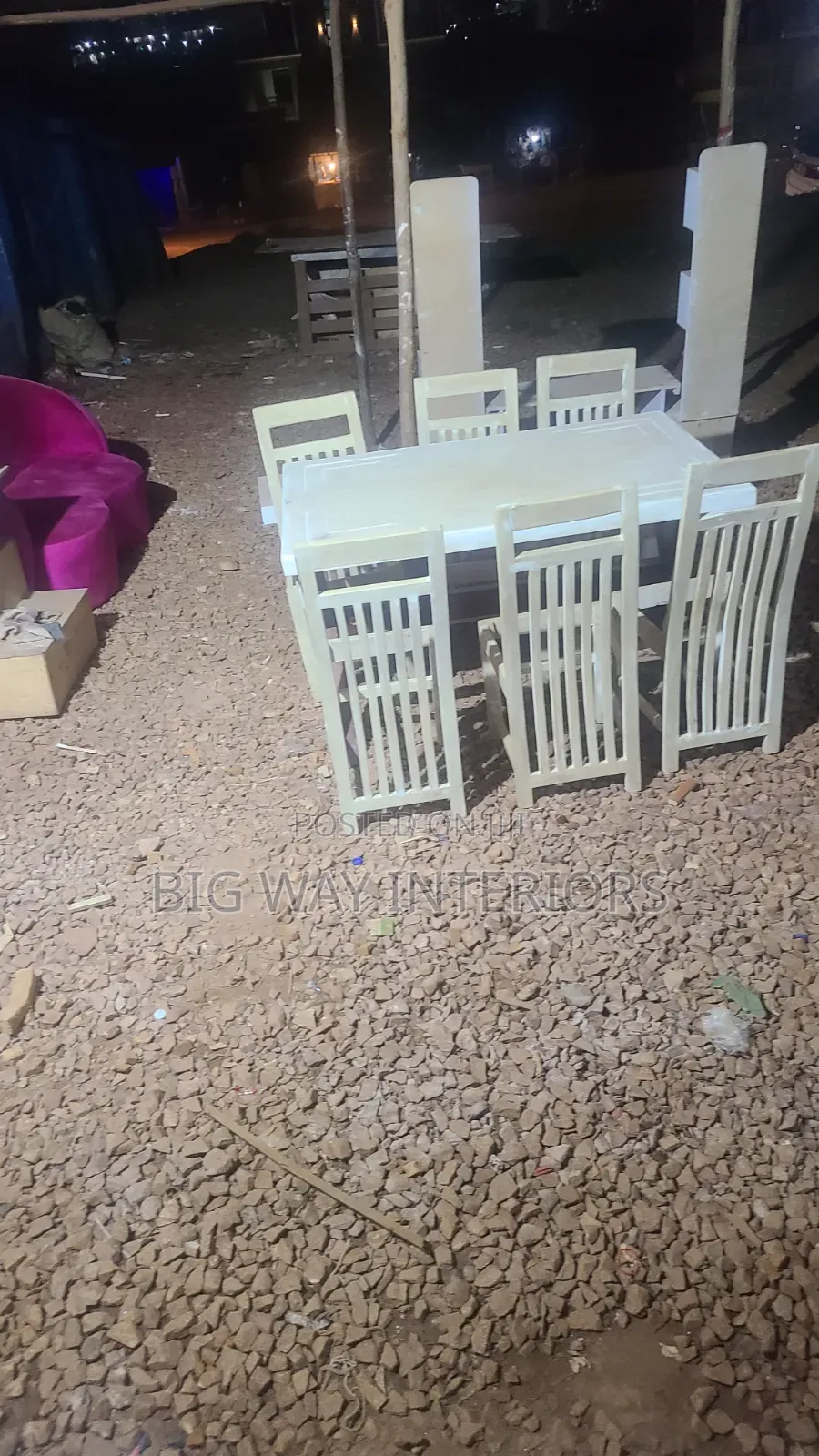 Rectangular 6 Seater Dinning Table Set