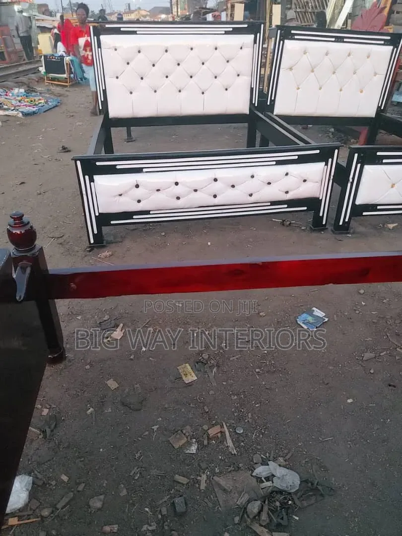 5by6 White Lines Sticker Bed