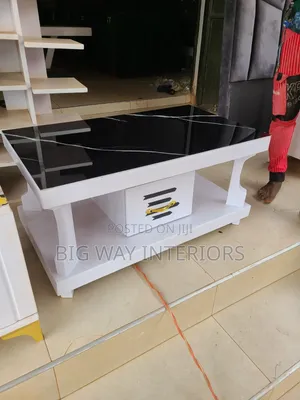 Black and White Marble Center Table