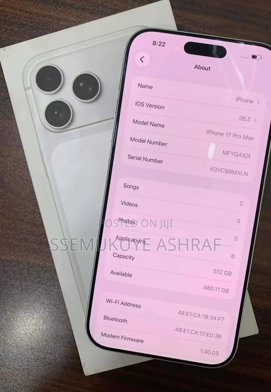 New Apple iPhone 17 Pro Max 256 GB White