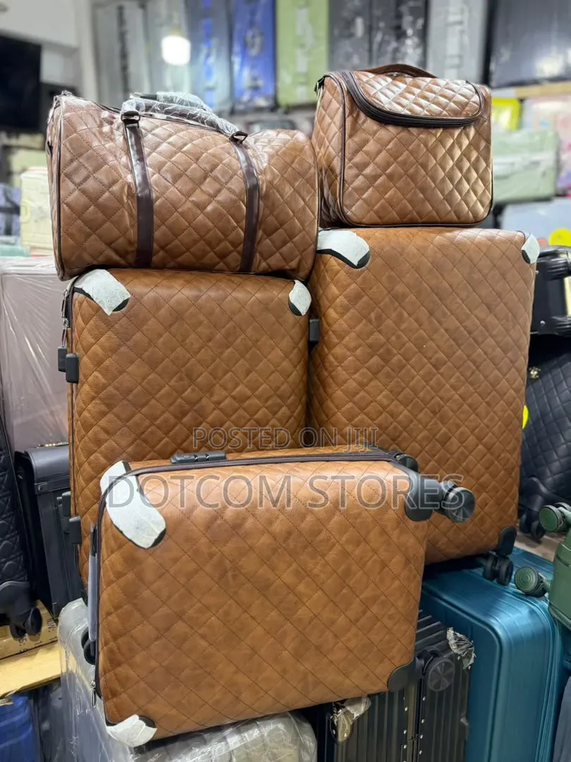 5-Piece Luxury Quilted Luggage Set