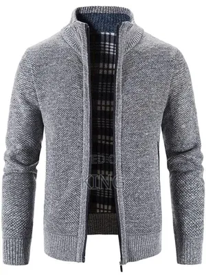 Disimlarl Wool Keeps Warm Zipper Cardigan. Office Sweater