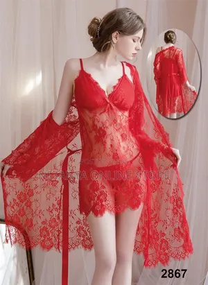 3pc Womens Lingerie and Night Wear Set