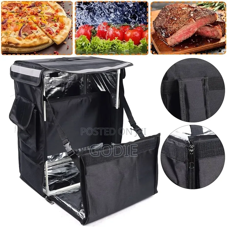 42L Food Delivery Backpack Features Reflective Safety Strips