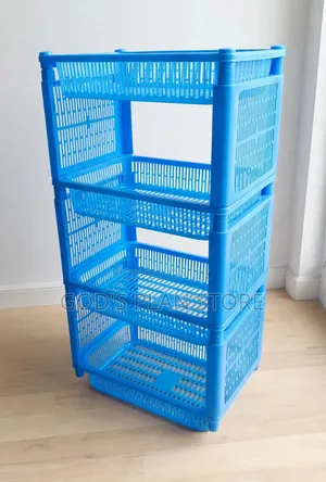 Ventilated 4 Tier Kitchen, Bathroom Plastic Storage