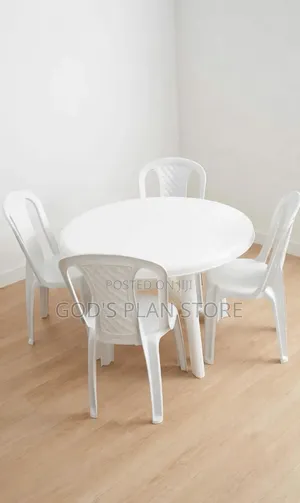 5-Piece Plastic Table and Chairs Plastic Table and Chairs