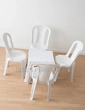 5-Piece Plastic Table and Chairs Plastic Table and Chairs