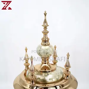 Luxury Decorative Gold and Crystal Table Clock Centerpiece
