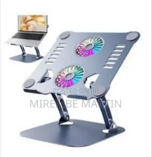 Portable Laptop Stand With Dual Fan - Laptop Cooling Pad Adjustabl