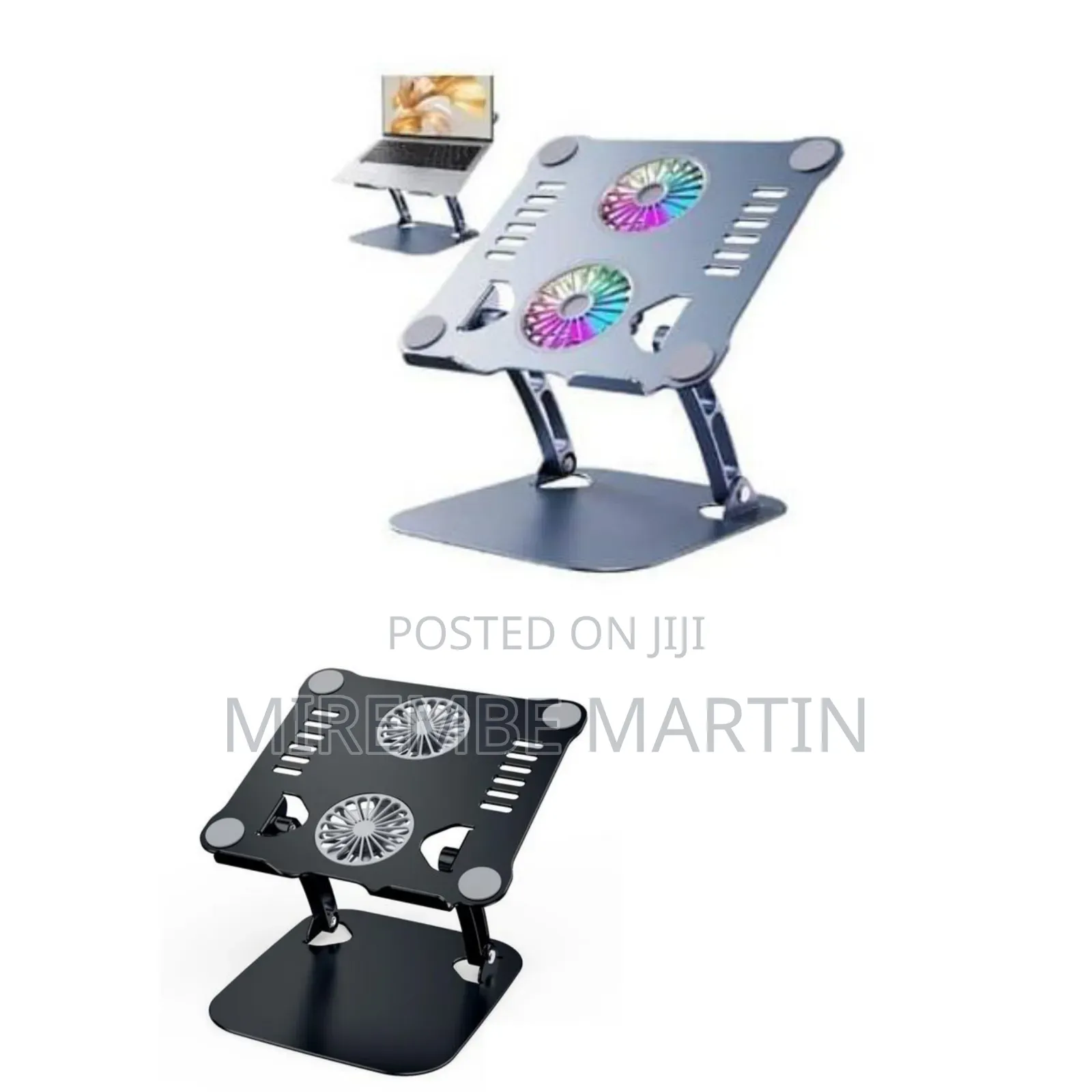 Portable Laptop Stand With Dual Fan - Laptop Cooling Pad Adjustabl
