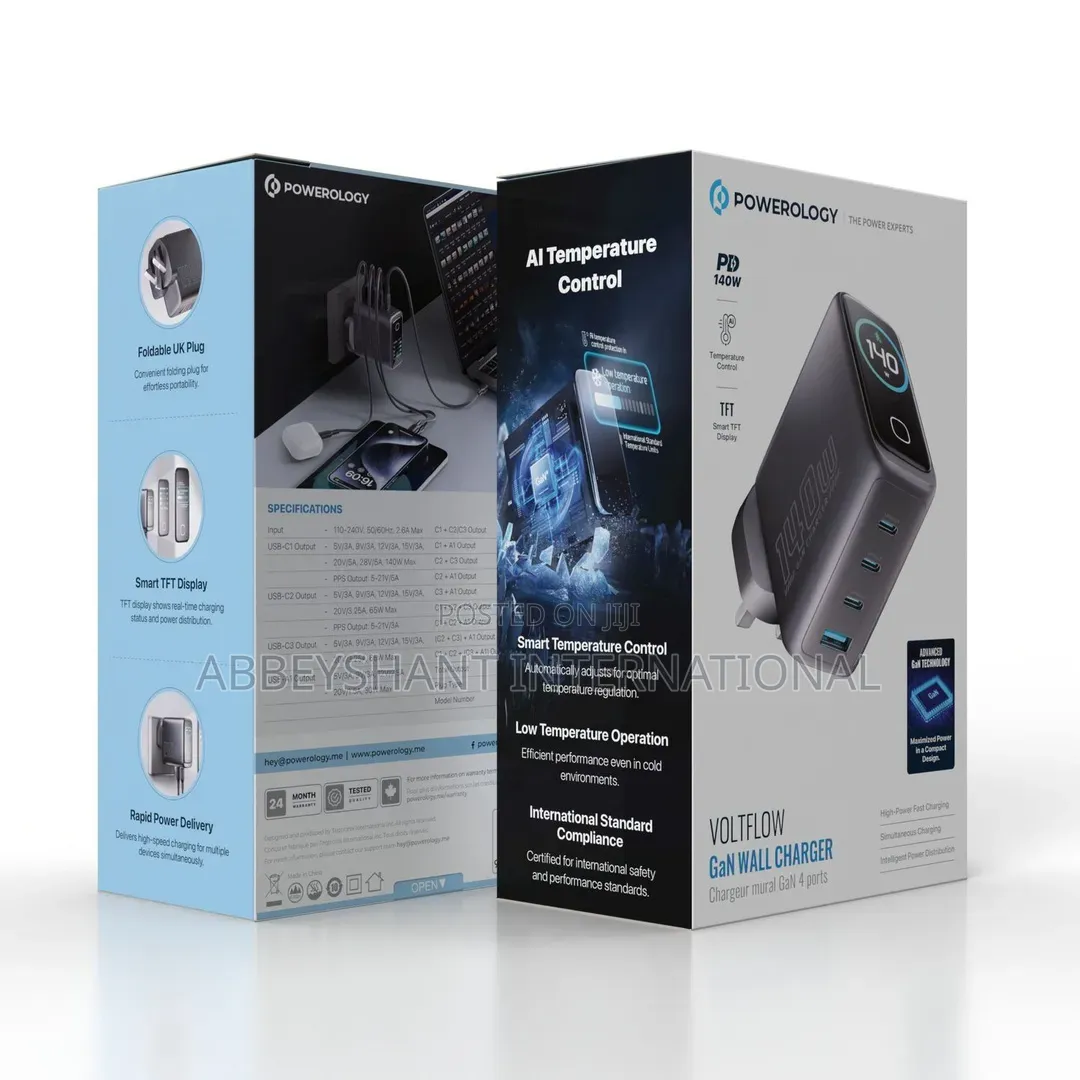Wall Charger/Powerology Voltflow GaN Wall Charger PD 140W
