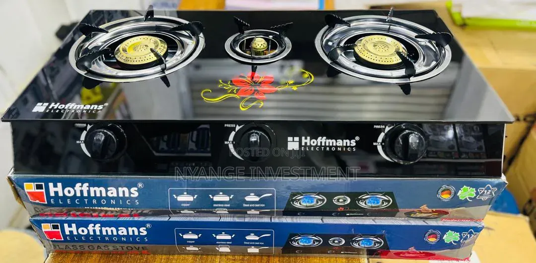 Hoffmans Electronics 3-Burner Glass Gas Stove