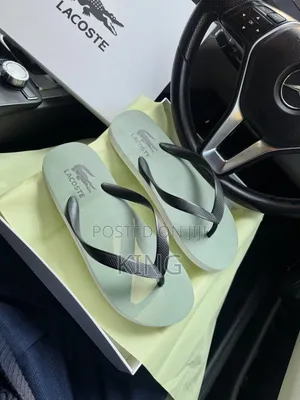 Lacoste Flip Flops Olive Green