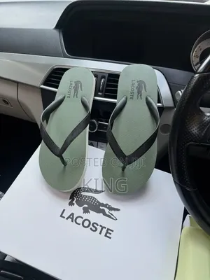 Lacoste Flip Flops Olive Green