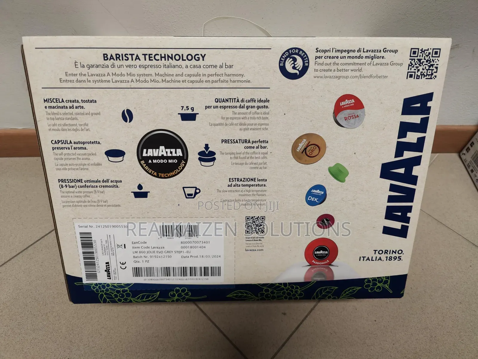 UK LAVAZZA a Modo Mio Jolie Evo Coffee Machine