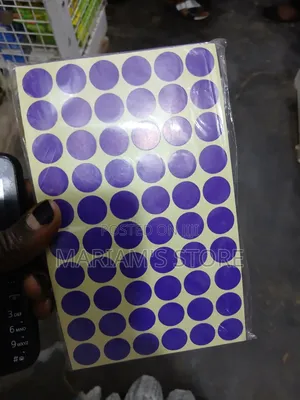 TownStix Brand Purple Round Dot Stickers With a Self-Adhesive Design