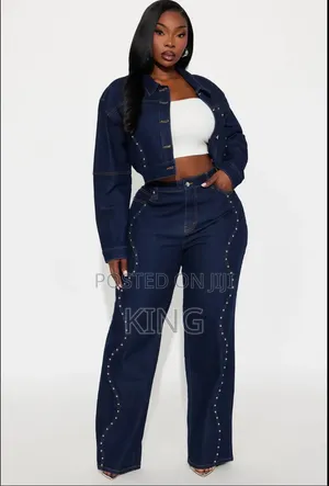 Studded Denim 3piece Set