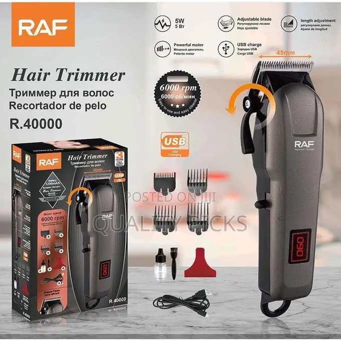 RAF 400000 LED Display Powerful Hair Clipper