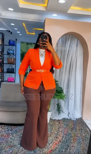 Ladies Suit( Blazer With Wide Leg Pants)