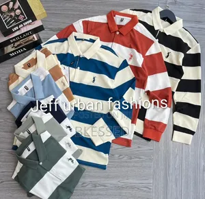 Long Sleeve Polo Tshirts in Different Strips