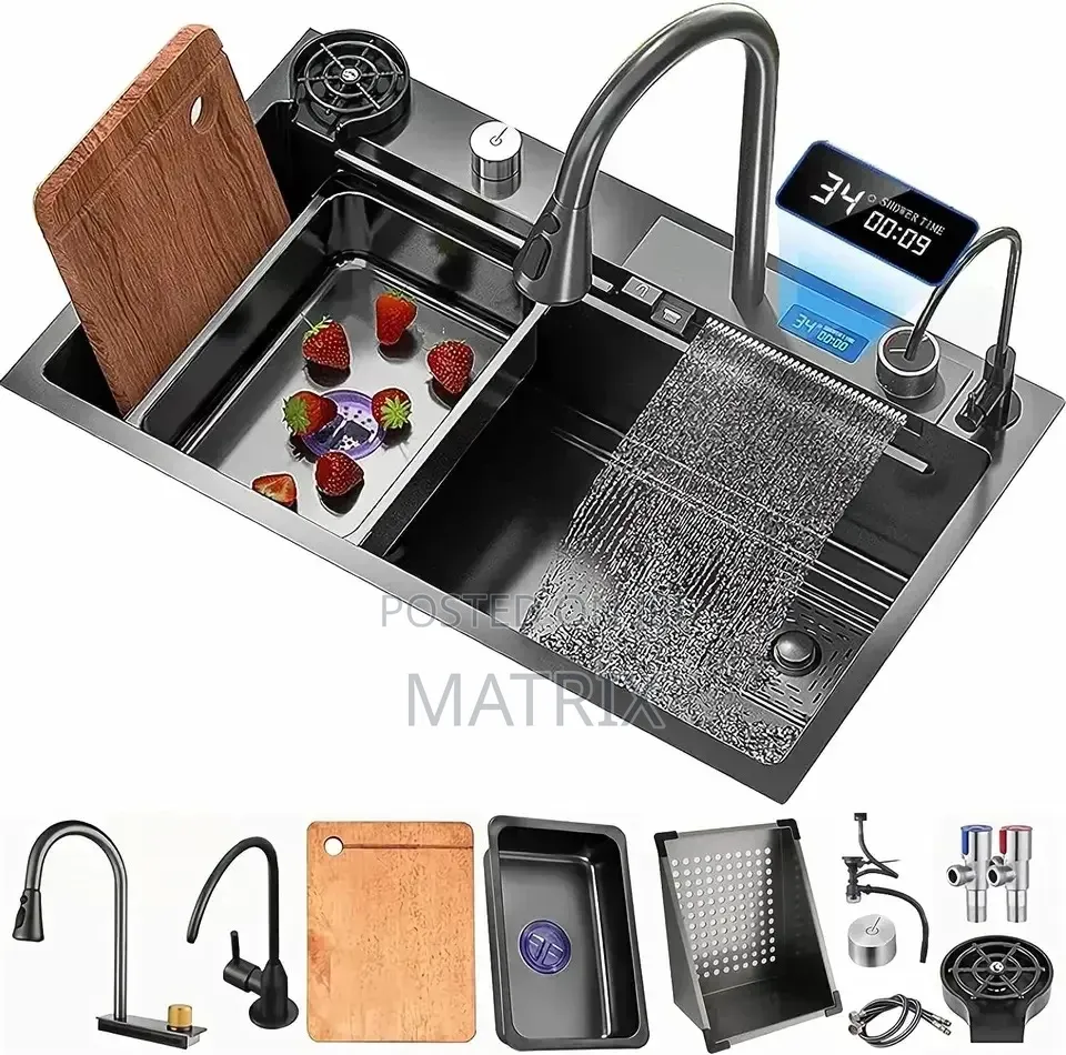 Smart Sink Stainless Steel Waterfall Kitchen Sink