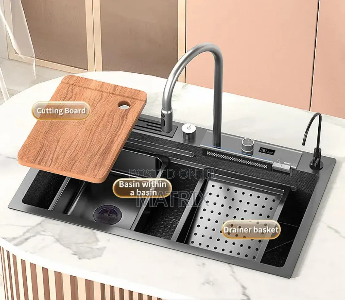 Smart Sink Stainless Steel Waterfall Kitchen Sink