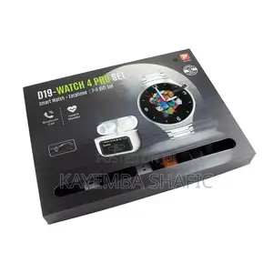 D19 Watch 4 Pro Smart Watch Gift Set With 7 Straps TWS Earphones