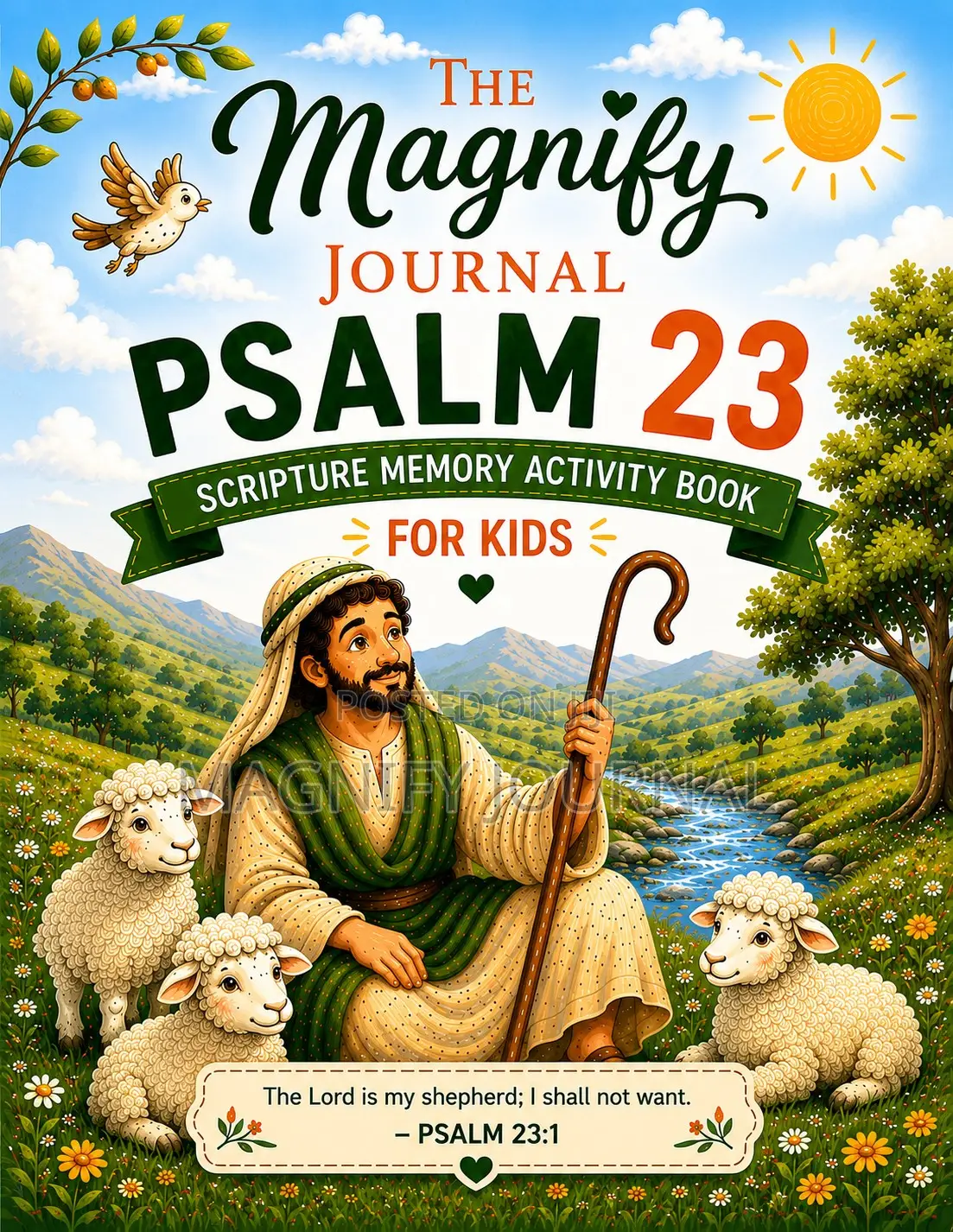 The Magnify Journal - Psalm 23 - Scripture Memory Activity Book 4 Kids