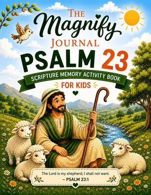 The Magnify Journal - Psalm 23 - Scripture Memory Activity Book 4 Kids