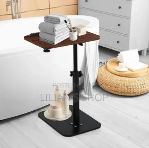 Adjustable C-Shaped Side Table 360° Swivel Tilt 