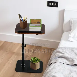 Adjustable C-Shaped Side Table 360° Swivel Tilt 