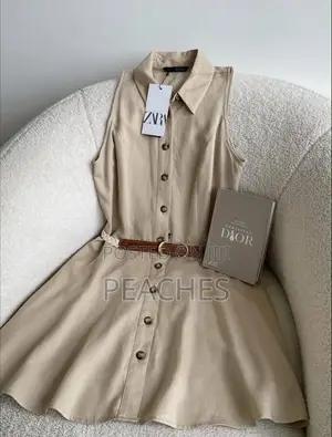 Round Dress With a Belt