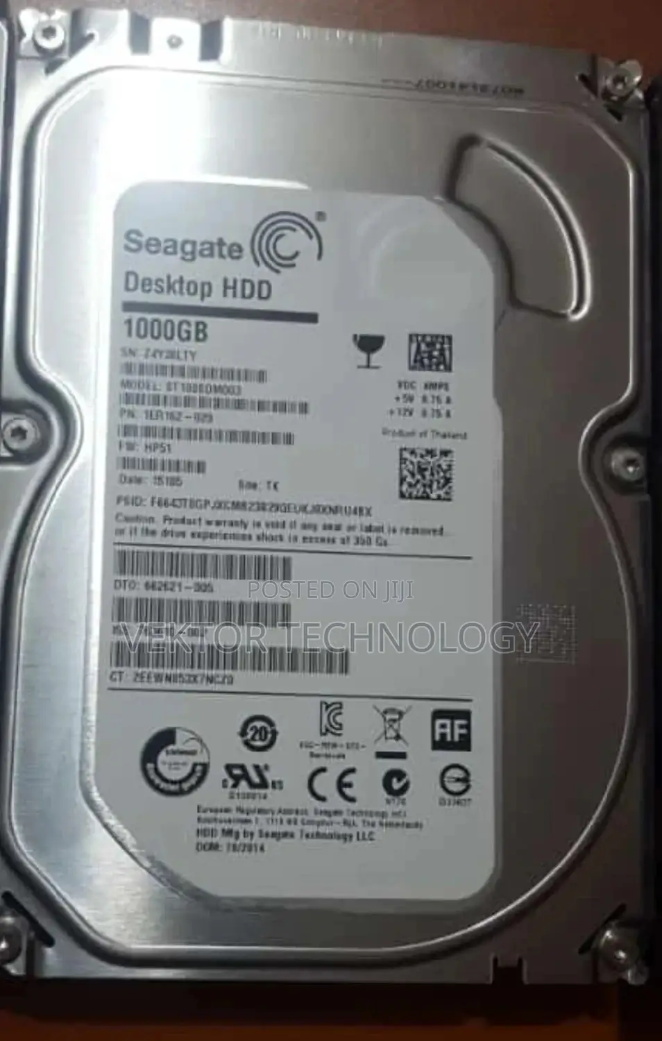 1tb Internal Desktop Hard Drive HDD -3.5 Sata 6gb/6