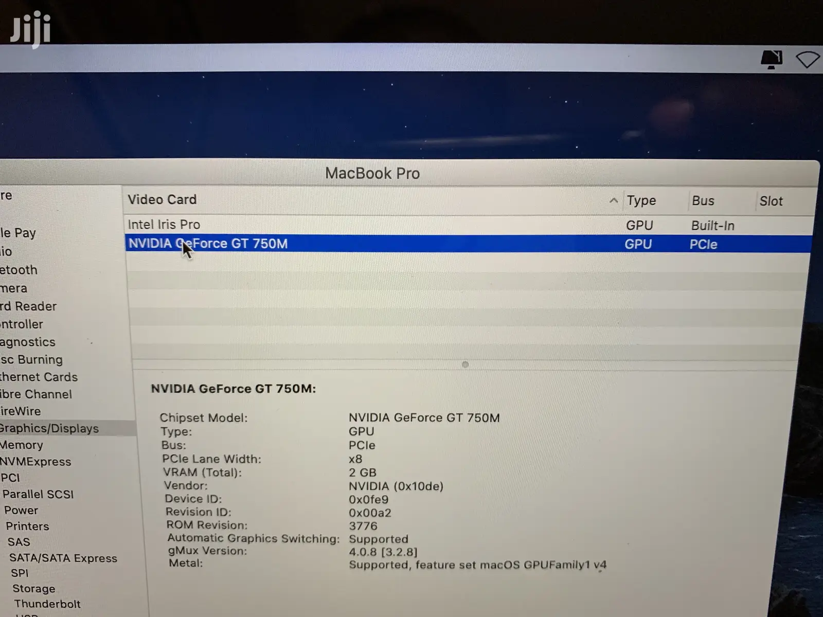 Laptop Apple MacBook Pro 16GB Intel Core i7 SSD 512GB