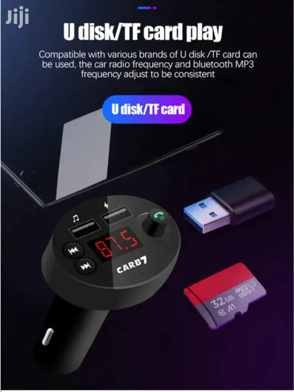 Double Usb Car Bluetooth Mp3 Player Fm Transmitter