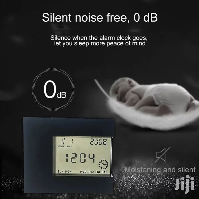 Japan Transparent Digital Calendar Temperature Alarm Clock