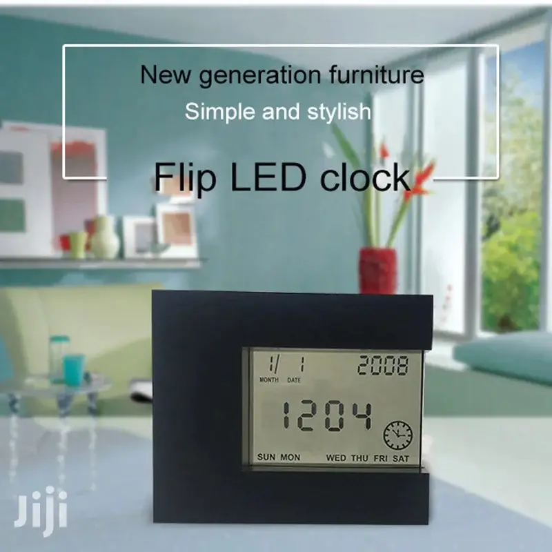 Japan Transparent Digital Calendar Temperature Alarm Clock